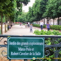 Jardin des grands explorateurs dedicated to Marco Polo and Robert Cavelier de la Salle